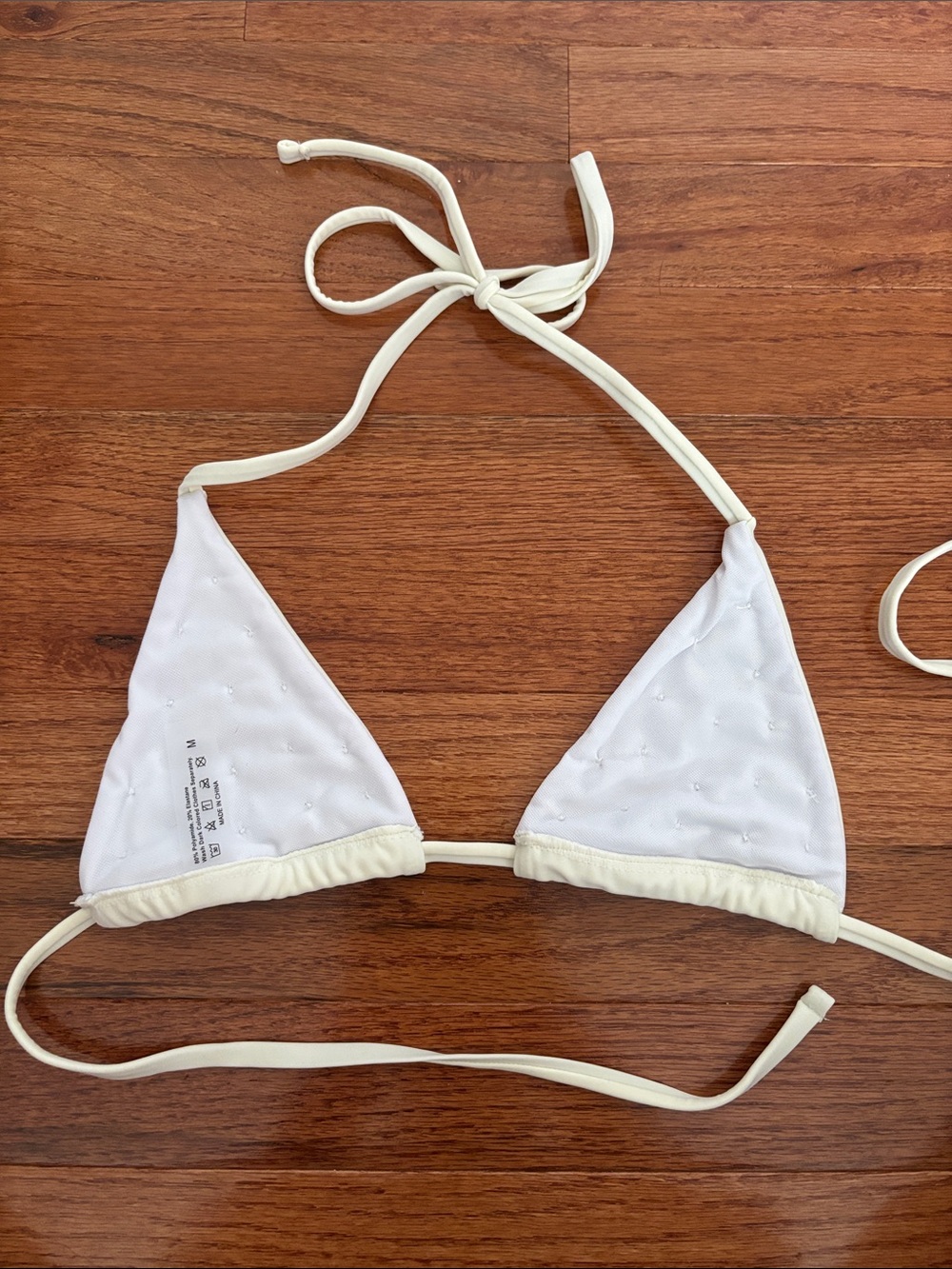 NEW IN BAG SHEIN Women' Off White Cheeky Bikini Set With Buttons Size Medium - Picture 7 of 9
